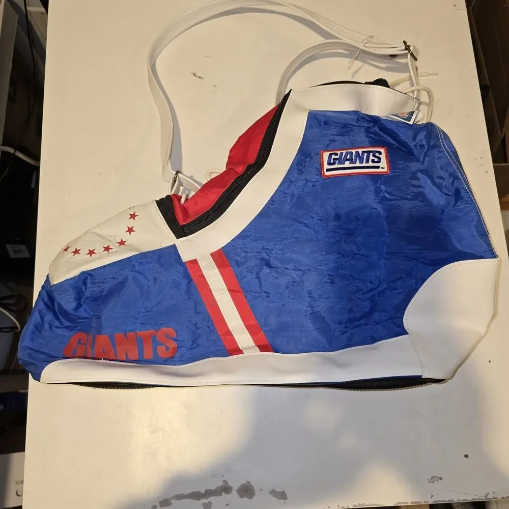 NFL New York Giants Sports Souvenir Shoe Shaped Tote Bag 90s Football Retro